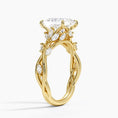 Whispering Vines Princess Cut Moissanite Engagement Ring