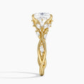 Whispering Vines Princess Cut Moissanite Engagement Ring
