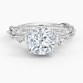 Load image into Gallery viewer, Whispering Vines Cushion Cut Moissanite Engagement Ring
