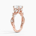 Load image into Gallery viewer, Whispering Vines Cushion Cut Moissanite Engagement Ring
