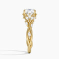 Load image into Gallery viewer, Whispering Vines Cushion Cut Moissanite Engagement Ring
