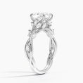 Load image into Gallery viewer, Whispering Vines Cushion Cut Moissanite Engagement Ring
