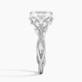 Load image into Gallery viewer, Whispering Vines Emerald Cut Moissanite Engagement Ring
