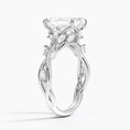 Load image into Gallery viewer, Whispering Vines Emerald Cut Moissanite Engagement Ring
