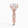 Load image into Gallery viewer, Whispering Vines Emerald Cut Moissanite Engagement Ring
