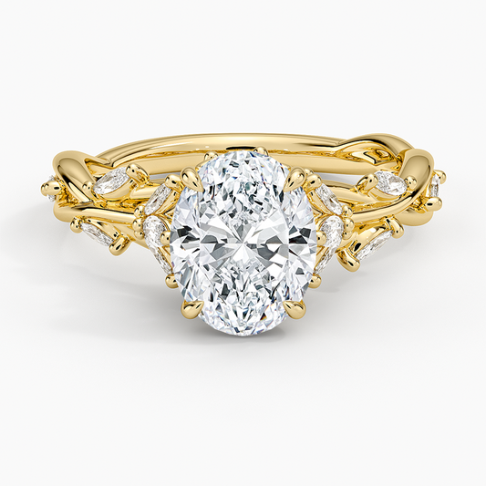 Deposit - Whispering Vines Oval Cut Lab Grown Gemstone Engagement Ring - 2.5CT