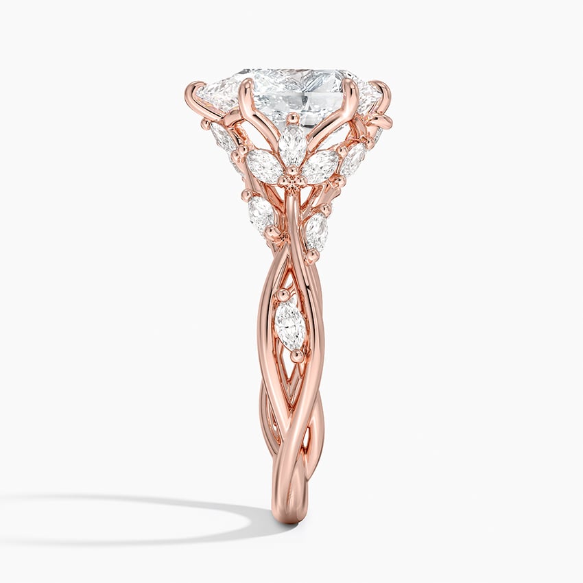 Whispering Vines Pear Cut Moissanite Engagement Ring