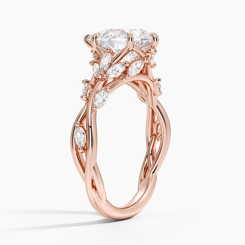 Whispering Vines Pear Cut Moissanite Engagement Ring