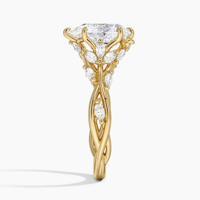 Whispering Vines Pear Cut Moissanite Engagement Ring