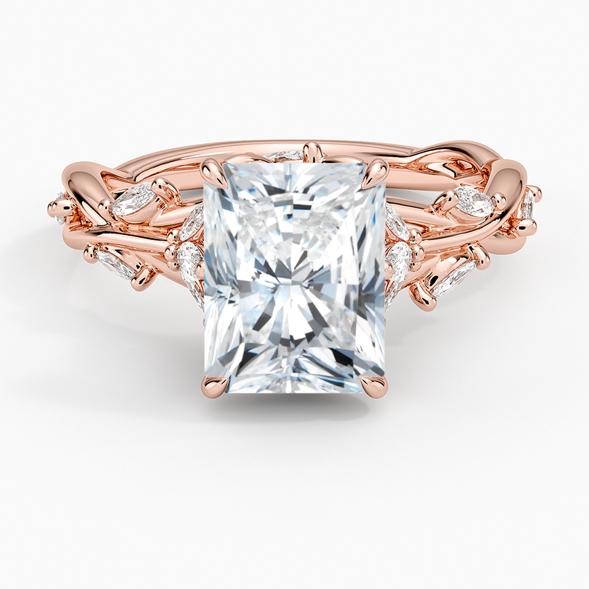 Whispering Vines Radiant Cut Moissanite Engagement Ring