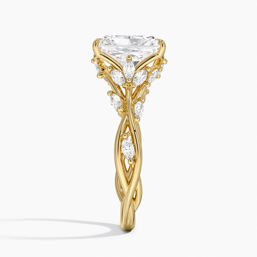 Whispering Vines Radiant Cut Moissanite Engagement Ring