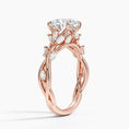 Load image into Gallery viewer, Whispering Vines Round Cut Moissanite Engagement Ring
