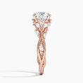 Load image into Gallery viewer, Whispering Vines Round Cut Moissanite Engagement Ring
