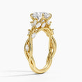 Load image into Gallery viewer, Whispering Vines Round Cut Moissanite Engagement Ring
