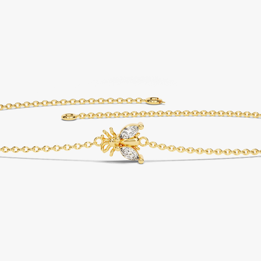 Bee Design Moissanite Bracelet