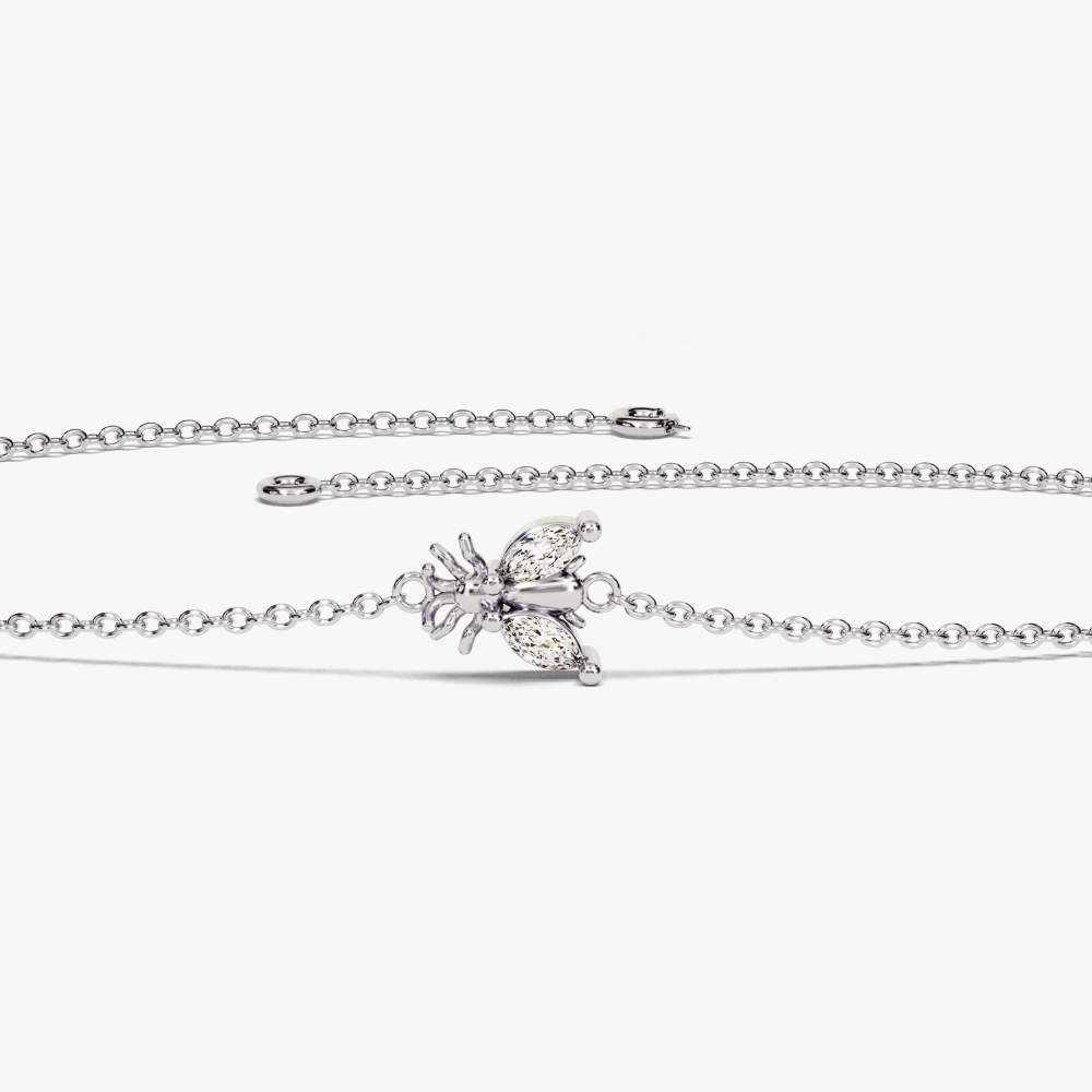 Bee Design Moissanite Bracelet