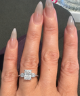 Custom Ring-1.5CT Three Stone Radiant Cut Lab Grown Diamond Engagement Ring