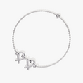 Load image into Gallery viewer, Double Heart with Round Cut Moissanite Bracelet
