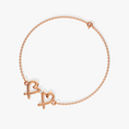 Load image into Gallery viewer, Double Heart with Round Cut Moissanite Bracelet
