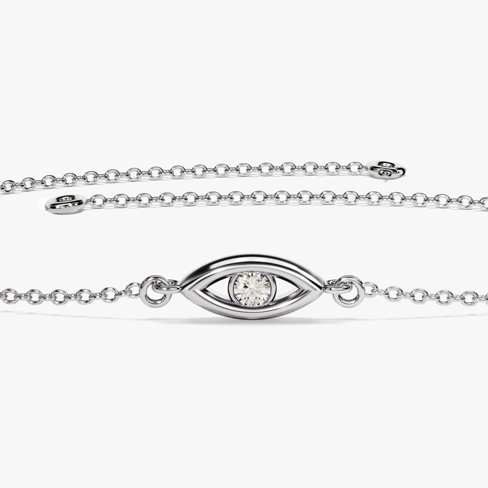 Eye of Truth Round Cut Moissanite Bracelet