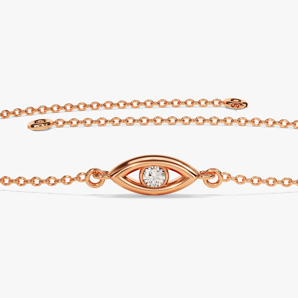 Eye of Truth Round Cut Moissanite Bracelet