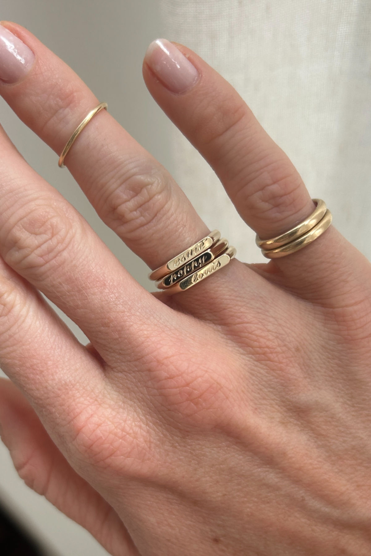 Custom Ring -  9K Yellow Gold Engraved Signet Ring
