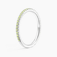 Load image into Gallery viewer, Luxe Peridot Pavé Gemstone Wedding Band - 1.4 mm
