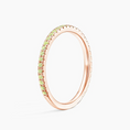 Load image into Gallery viewer, Luxe Peridot Pavé Gemstone Wedding Band - 1.4 mm

