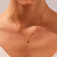 Load image into Gallery viewer, 0.1 CTW Mini Lock Round Cut Moissanite Pendant Necklace

