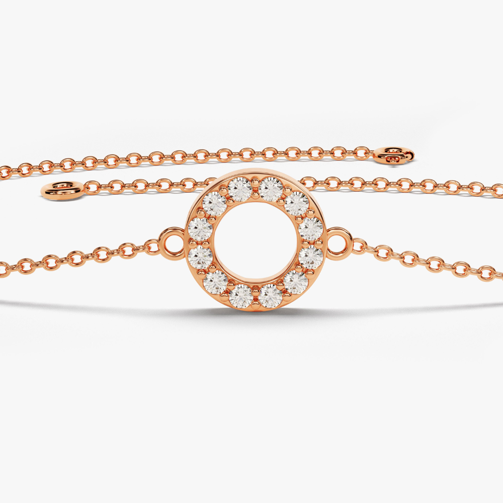 Minimalist Round Moissanite Bracelet