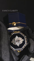 Vintage Halo Marquise Cut Moissanite Engagement Ring
