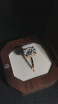 Load and play video in Gallery viewer, Oval Cut Hidden Halo Moissanite Engagement Ring
