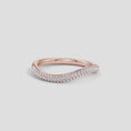 Curved Pavé Moissanite Stackable Wedding Band - 3.0 mm
