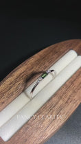 Fancy Baguette Cut Green Tourmaline Promise Ring–1.2 mm