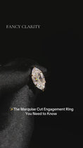 Marquise Cut Hidden Halo Moissanite Engagement Ring