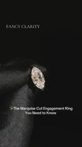 Load and play video in Gallery viewer, Marquise Cut Hidden Halo Moissanite Engagement Ring
