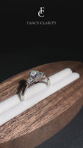 Classic Three Stone Pear Cut Moissanite Engagement Ring