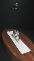 Three Stone Citrine Twisted Band Promise Ring