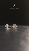 2ctw Six-Prong Round Cut Moissanite Basket Stud Earrings