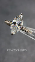 Load and play video in Gallery viewer, Cathedral Marquise Cut Moissanite Engagement Ring
