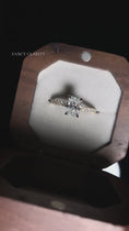Cathedral Radiant Cut Moissanite Engagement Ring
