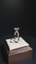 Twist Pear Cut Moissanite Engagement Ring