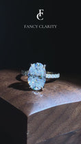 Micropavé Oval Cut Moissanite Engagement Ring With Hidden Halo
