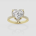Refined Radiance Heart Moissanite Halo Engagement Ring