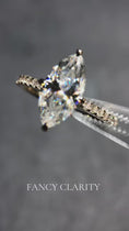 Cathedral Marquise Cut Moissanite Engagement Ring