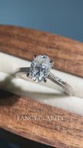 Vintage Engraved Oval Cut Moissanite Engagement Ring