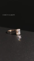 Emerald Cut Hidden Halo Moissanite Engagement Ring