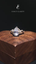 Whispering Vines Pear Cut Moissanite Engagement Ring