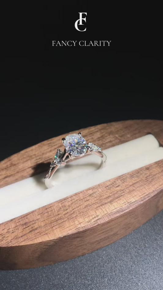 Custom Ring - 2.0CT Oval Cut Platinum Engagement Ring