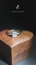 Cometa Emerald Cut Three Stone Moissanite Engagement Ring